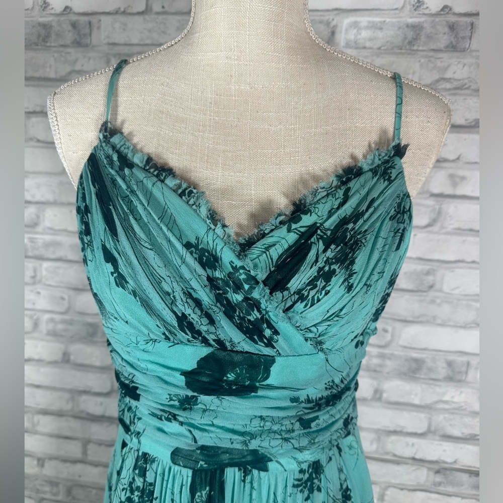 Laundry Shelli Segal Silk Blue Floral Spring Dress - Picture 2 of 13